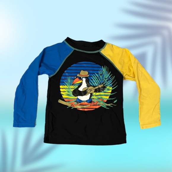 Appaman Kids Swim Set with Toucan Design - Black, Blue, Yellow Size 3T - Picture 2 of 3